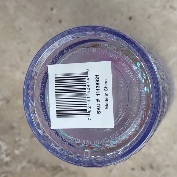 Starbucks 2022 Holiday Iridescent Unicorn Jewel 24oz Acrylic Tumbler - Picture 6 of 6